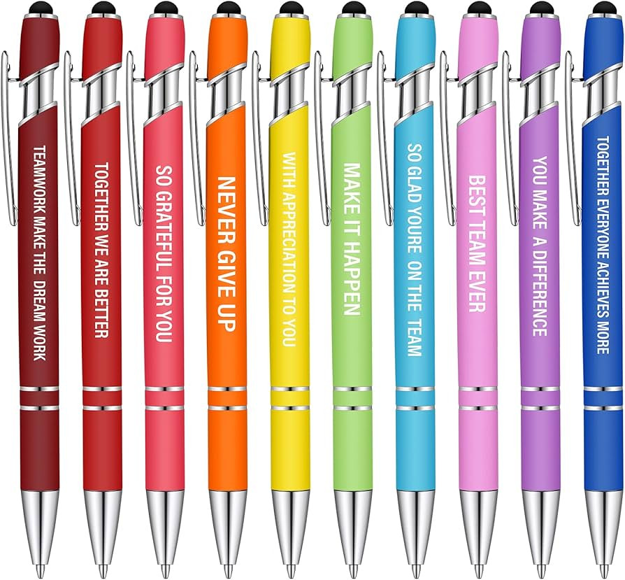 Employee Appreciation Pens Metal Inspirational Pens Black Ink Greeting Quote Ballpoint Pen with S... | Amazon (US)