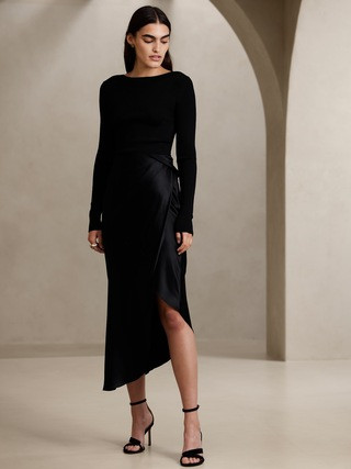 Danae Silk Draped Skirt | Banana Republic (US)