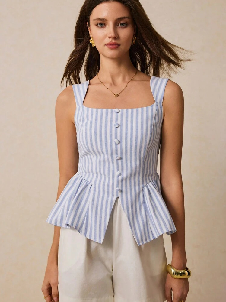 Poéselle Women's Casual Minimalist Fashion Camisole, Daily Wear,Boho,Bohemian,Vacation Outfits Woman,Summer Outfits For Women,Beach Vacation Outfits, Poeselle | SHEIN