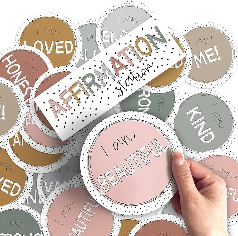 31 Pcs Spotty Positive Affirmation Station Classroom Bulletin Board Set Color Affirmation Mirror ... | Amazon (US)