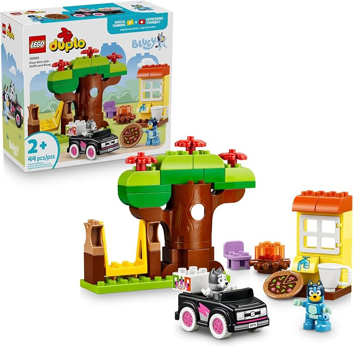 LEGO DUPLO Bluey Pizza Girls with Muffin and Bluey - Learning and Building Toy for Toddlers, Ages... | Amazon (US)