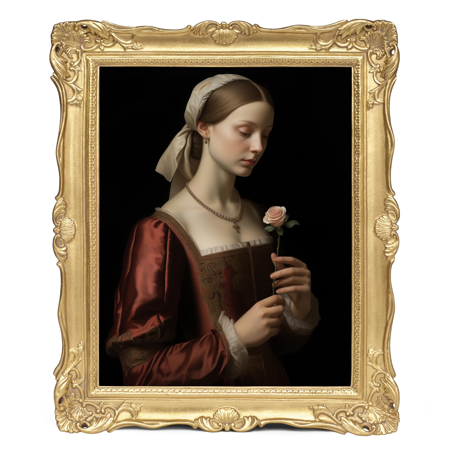 Vintage 11x14 Picture Frame Gold, Textured Antique Picture Frames with Embossed Flower Design, Or... | Amazon (US)