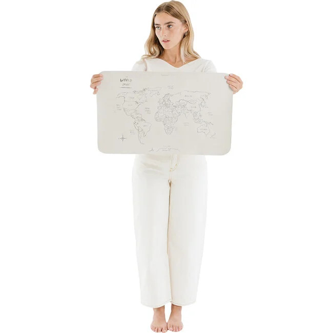 Playmats | Micro Mat, World Map (White) | Gathre from Maisonette | Maisonette