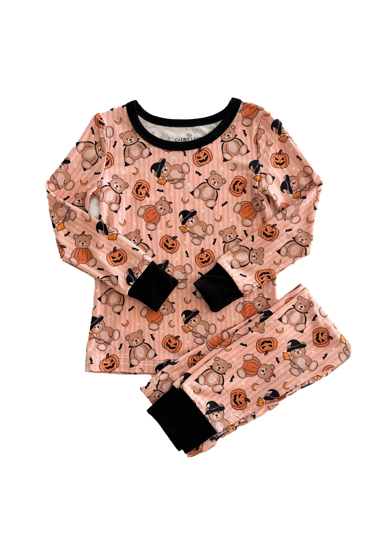 Halloween Two-Piece Bamboo Pajama Set | Beary Scary | Caden Lane