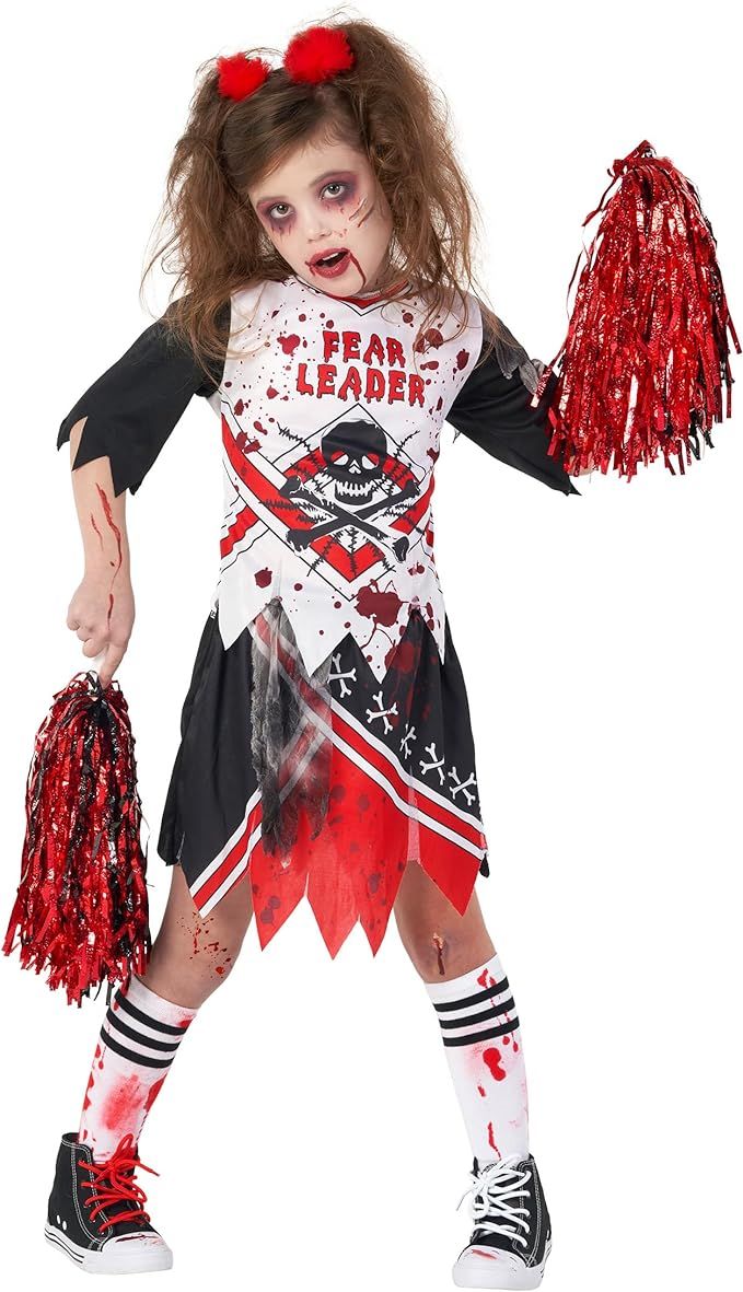 Morph Zombie Cheerleader Costume For Girls - Scary Halloween Costumes For Girls - Zombie Fearlead... | Amazon (US)