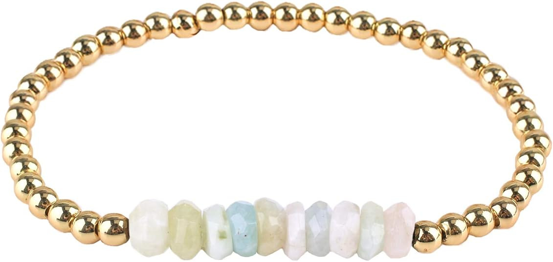 KELITCH Created Turquoise Beaded Bracelet Handmade Braided Stretch Bracelets Cuff Fashion Jewelry | Amazon (US)