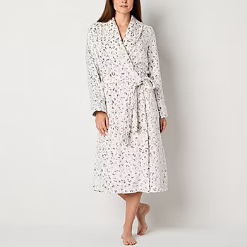 Liz Claiborne Womens Tall Fleece Long Sleeve Long Length Robe | JCPenney