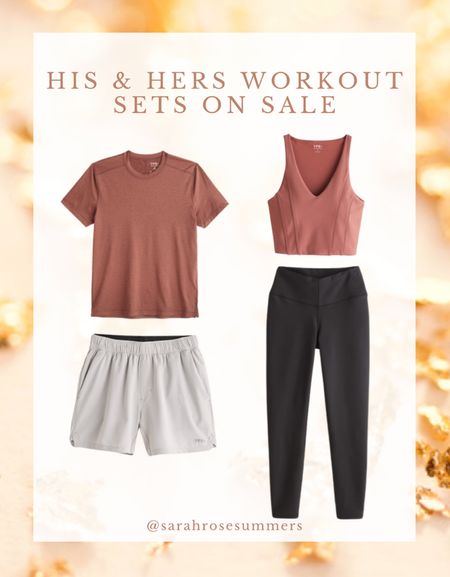 Matching workout sets on sale  Mens lined 5 inch and lined 7” shorts great for his run, training day, or lounging plus sweat wicking active tshirts, tanks, and more for him and shorts and leggings with the perfect supportive workout tips for her all on sale now with promo code AFLTK at checkout 

#LTKfit #LTKmens #LTKSale