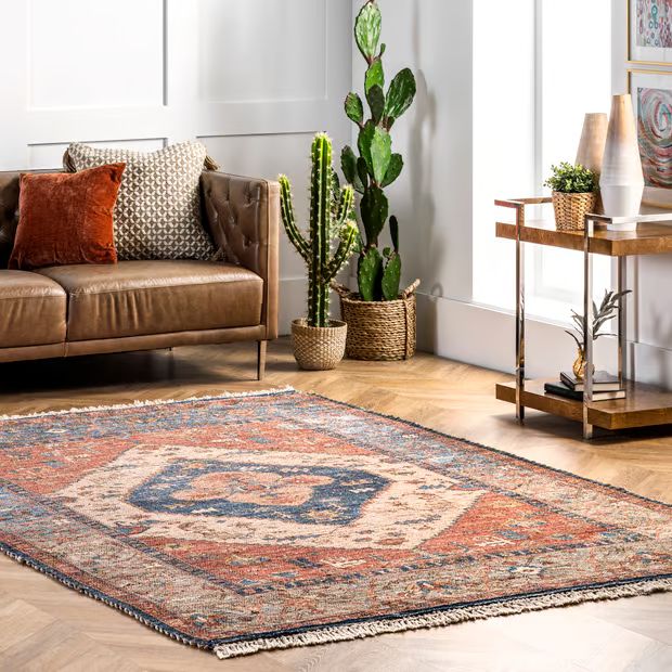 Multi Clover Medallion Tassel Area Rug | Rugs USA