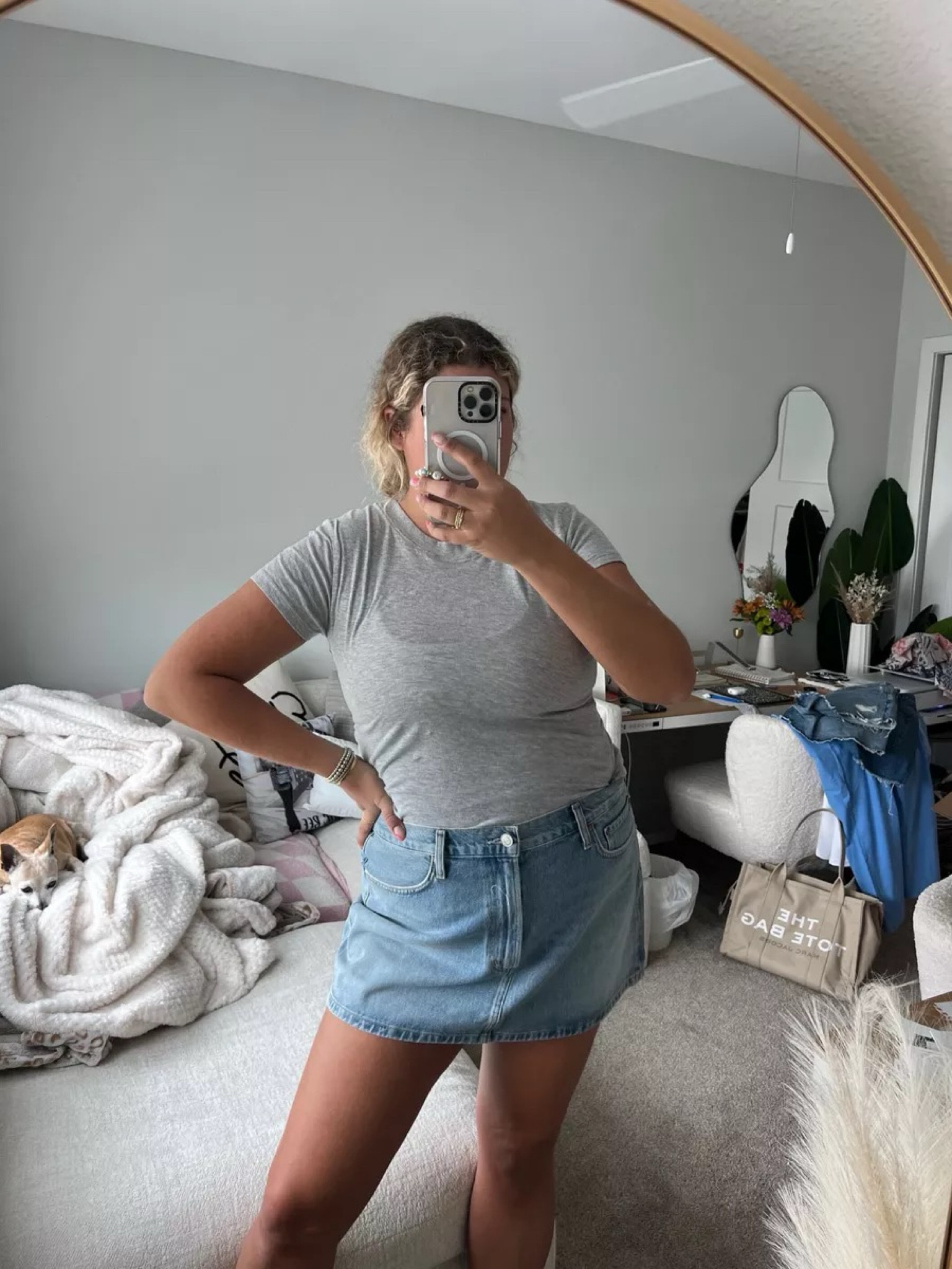 Perfect casual summer outfit! Fitted tee, denim skirt, summer outfit, midsize outfit, basic tee, casual outfit, denim mini skirt, midsize fashion, spring outfit, festival outfit, country concert outfitt

#LTKFestival #LTKmidsize #LTKstyletip