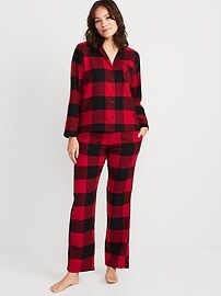 Printed Flannel Pajama Set for Women | Old Navy (US)