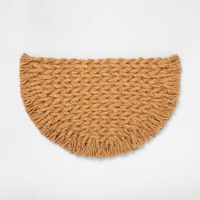 Half Circle Braided Coir Doormat - Hearth & Hand™ with Magnolia | Target