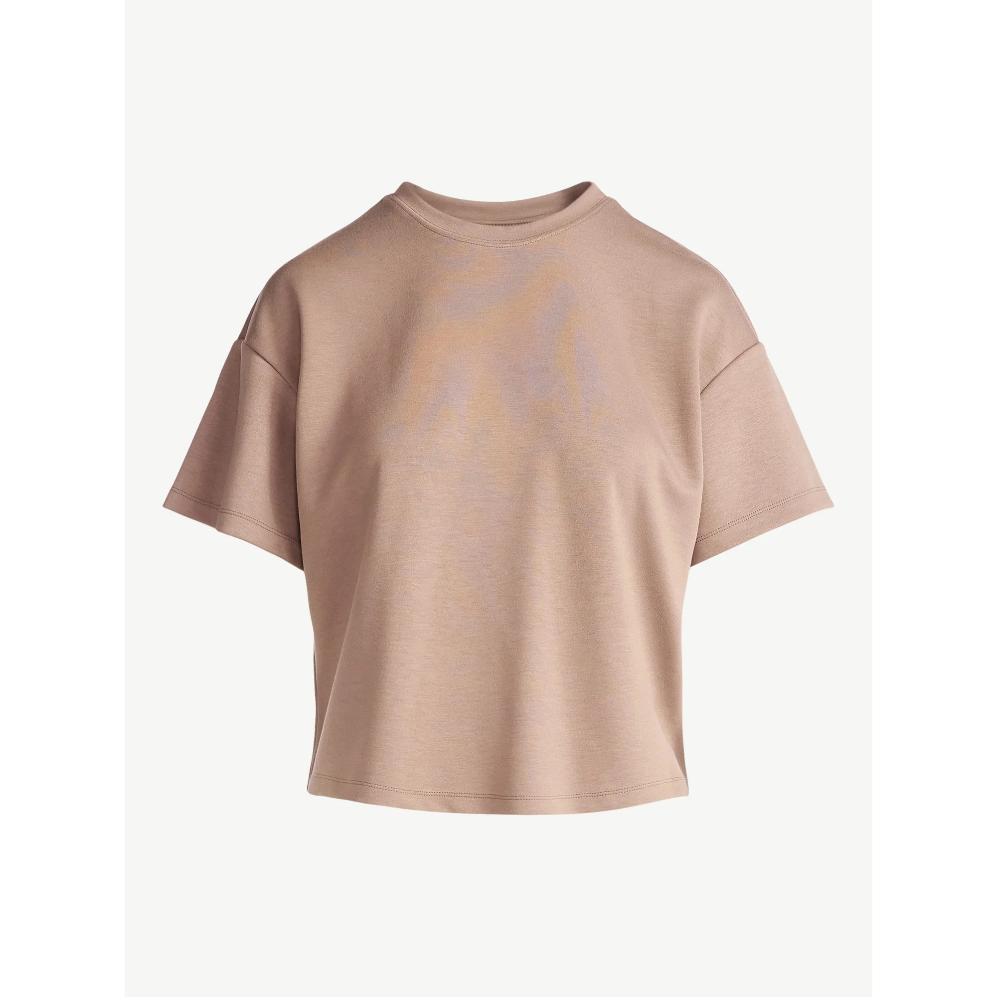 Scoop Women's and Women's Plus New Scubaknit Tee with Short Sleeves, Sizes XS-4X | Walmart (US)
