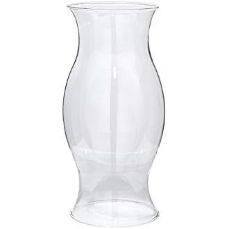B&P Lamp® LARGE Hurricane Style Clear Glass Shade 11 1/4 Inch Tall and 4 7/8 Inch Diameter Top a... | Amazon (US)