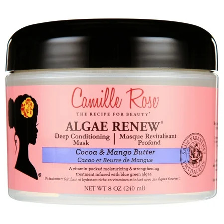Camille Rose Algae Renew Strengthen & Nourish All Ages Deep Conditioner with Blue Green Algae & Mango Butter 8oz | Walmart (US)
