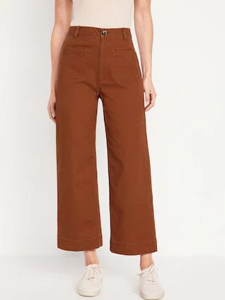 High-Waisted Cropped Wide-Leg Pants | Old Navy (US)