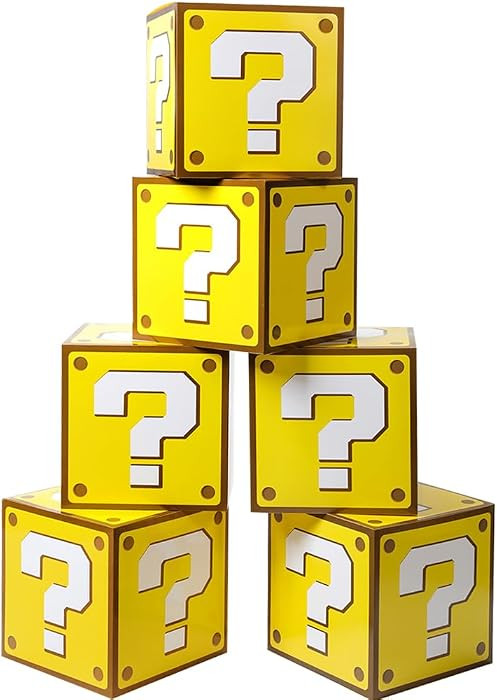 SUYEPER 6PCS Big Question Boxes For Birthday Party Game Party Favor Props Boxes (11.8 x 11.8 Inch... | Amazon (US)