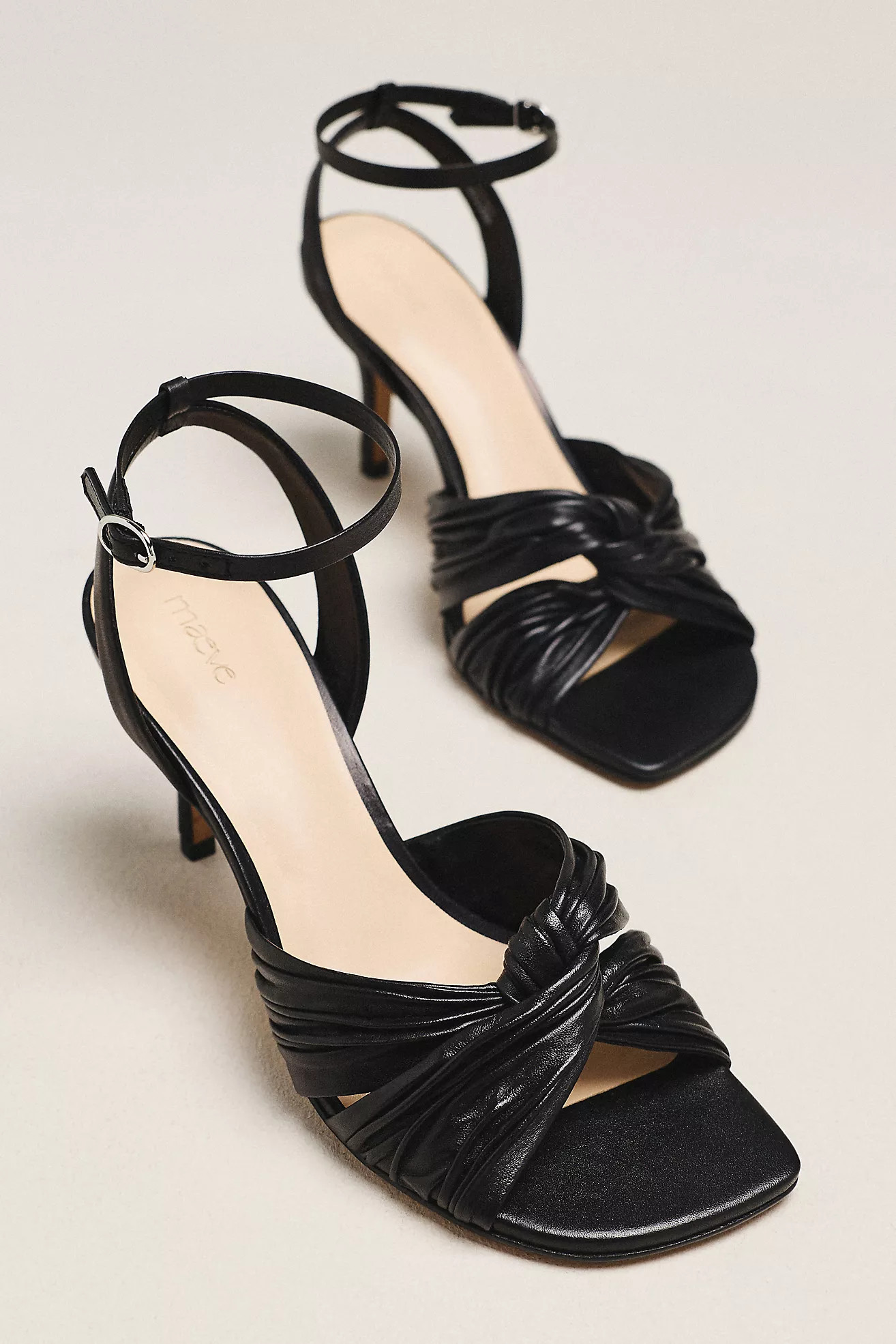 Maeve Cross Ankle Strap Heeled Sandals | Anthropologie (US)