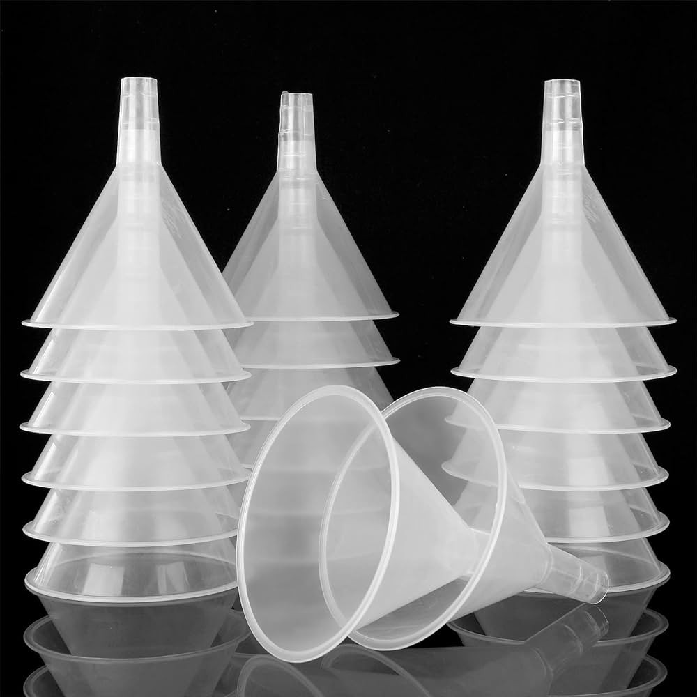 CYEAH 20PCS Plastic Funnels, 4.7 Inch Wide Mouth Clear Plastic Funnels Oil Funnel Liquid Transfer... | Amazon (US)