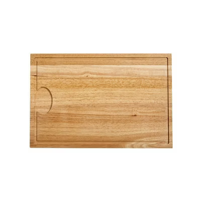 Slickblue 18"x12" Rubberwood Cutting Board with Juice Well & Routed Edges for Mess-Free Prep | Target
