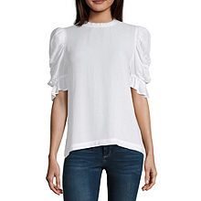a.n.a Womens High Neck Short Sleeve Blouse - JCPenney | JCPenney