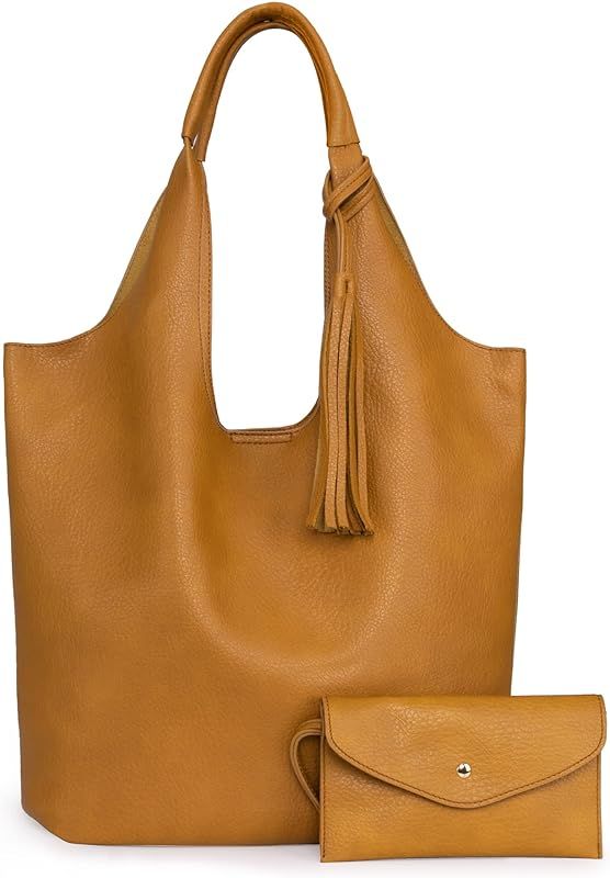 Slouchy Hobo Bags for Women Soft Designer Shoulder Purses Ladies Top Handle | Amazon (US)