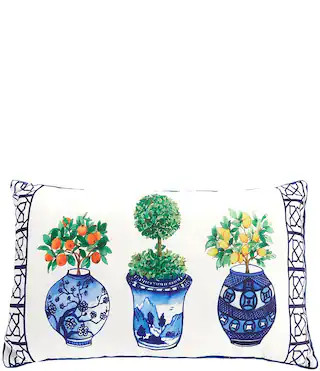 Summer Shop Topiary All-Weather Lumbar Pillow | Dillard's