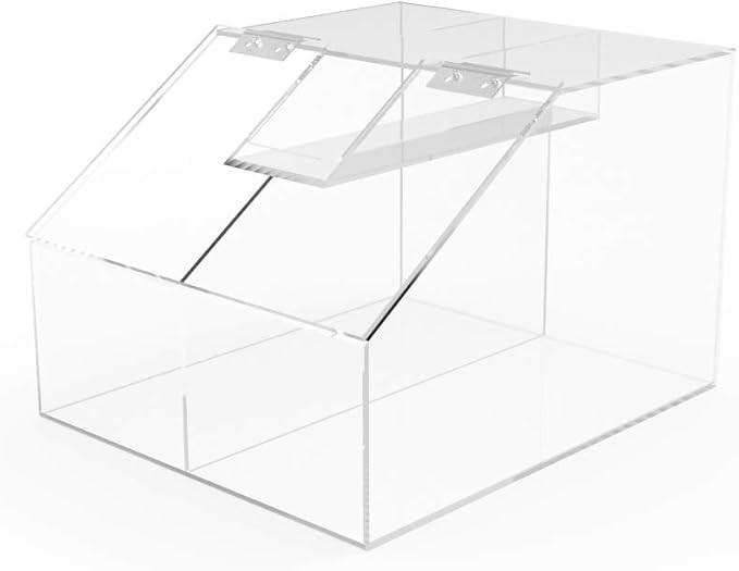 FixtureDisplays® 2.5 Gallon Acrylic Candy Bin, 2 Compartments, Scoop Holder 10" W X 8" H X 12" D... | Amazon (US)