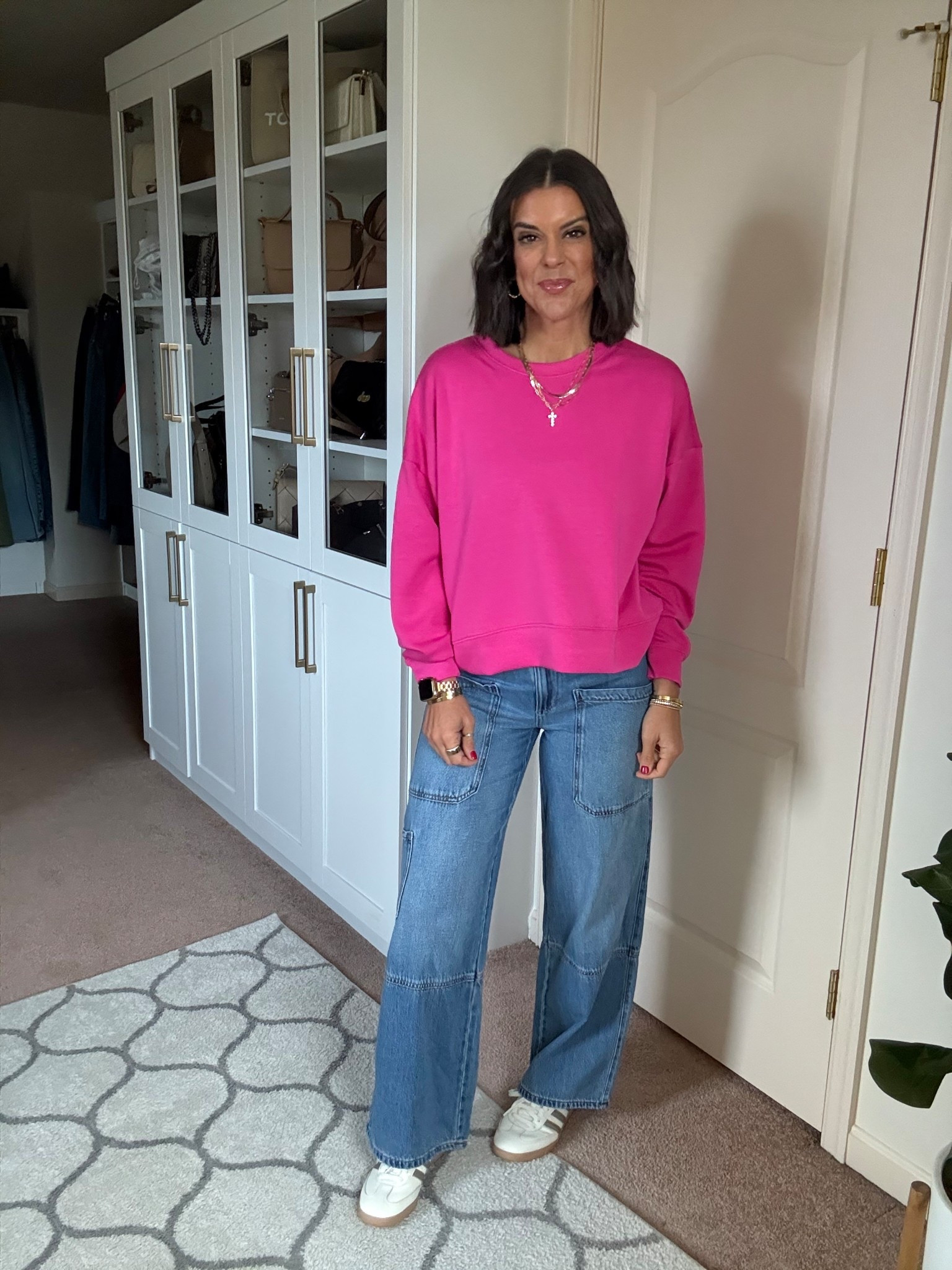 Sized up
To a medium in sweatshirt
Size small in Walmart jeans 

#LTKCyberWeek #LTKSeasonal #LTKHoliday