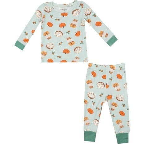 Pumpkin Spice Latte L/S Loungewear Set, Green | Maisonette