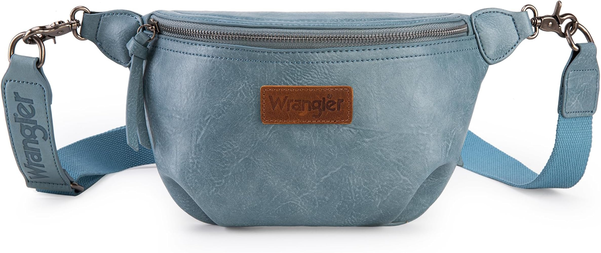 Wrangler Large Fanny Packs for Women Waist Bag Travel Belt Bags Crossbody Sling Purse Black | Amazon (US)