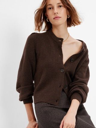 CashSoft Puff Sleeve Cardigan | Gap (US)