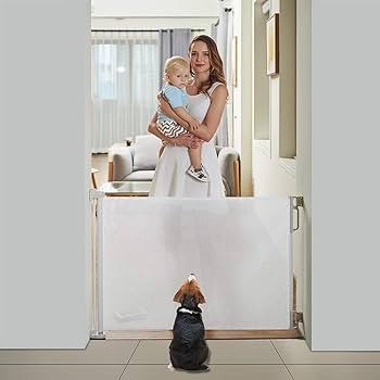 EasyBaby Retractable Baby Gate, 33" Tall, Extends up to 55'' Wide, White/Child Safety Baby Gates,... | Amazon (US)