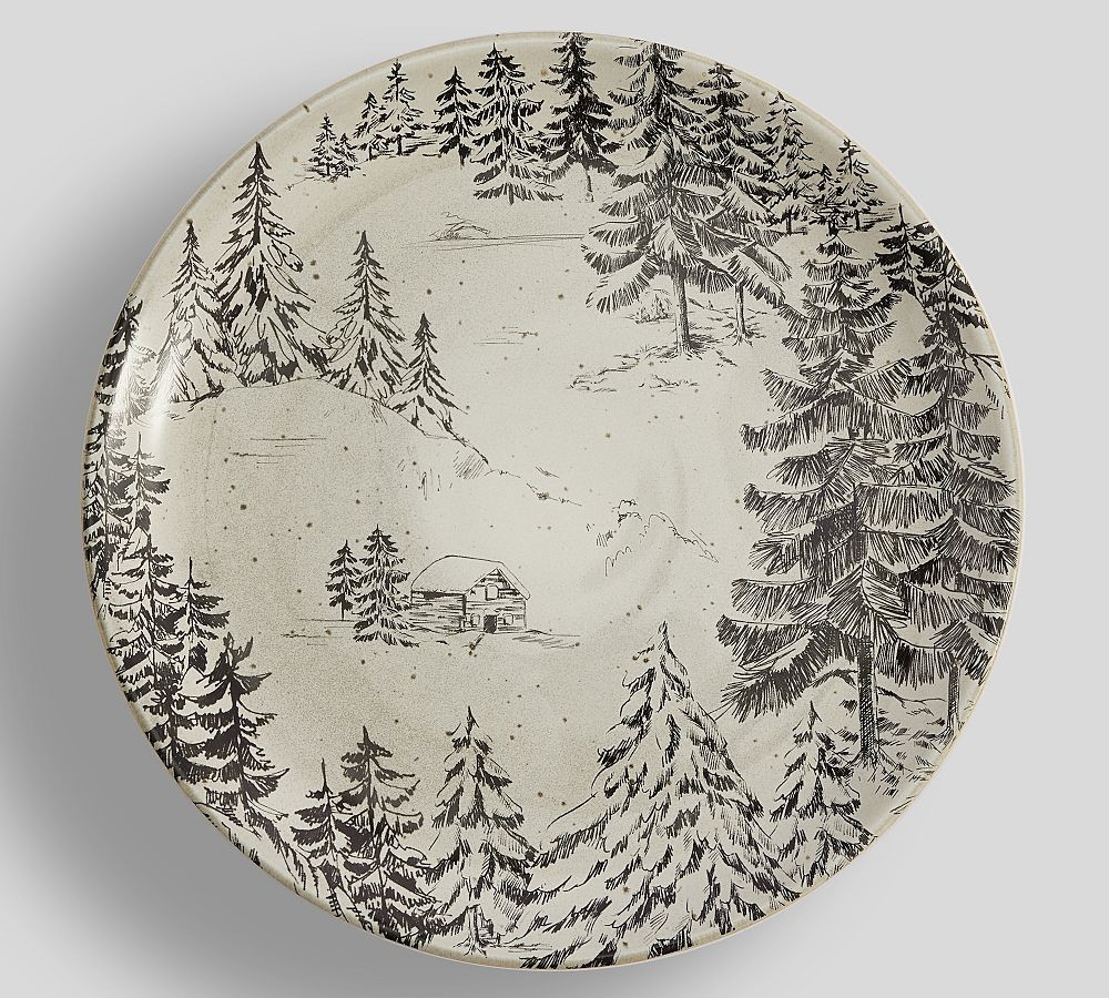 Rustic Forest Stoneware Dinner Plates, Set of 4 | Pottery Barn (US)