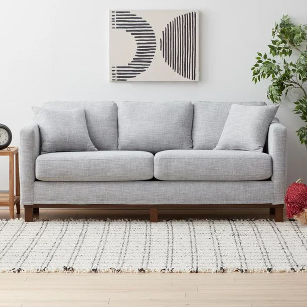 Gap Home Upholstered Wood Base Sofa, Gray - Walmart.com | Walmart (US)