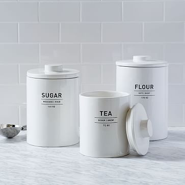 Utility Stoneware Kitchen Canisters | West Elm (US)