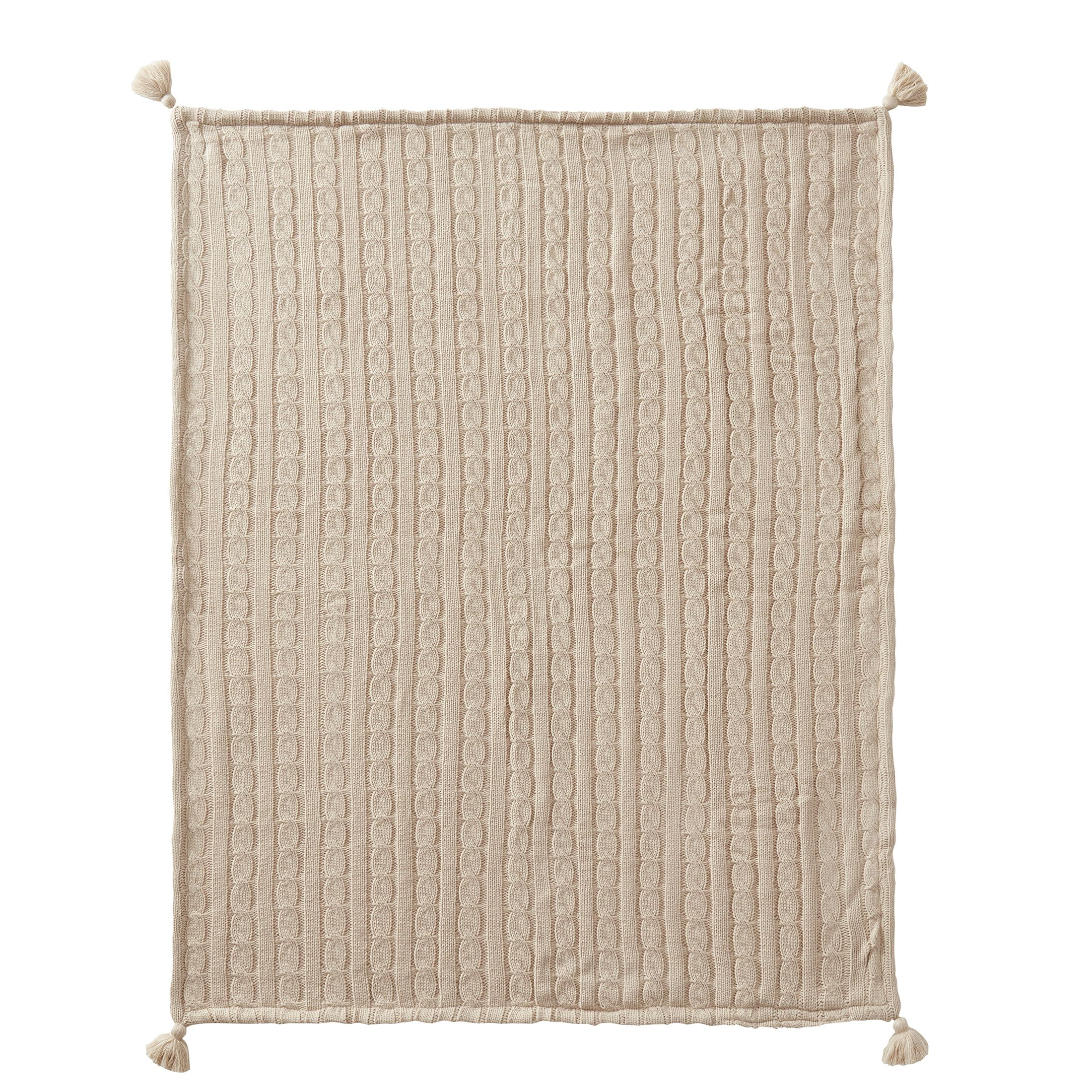 My Texas House Reece Sherpa Cable Knit Throw, 50" x 60", Brown Rice | Walmart (US)