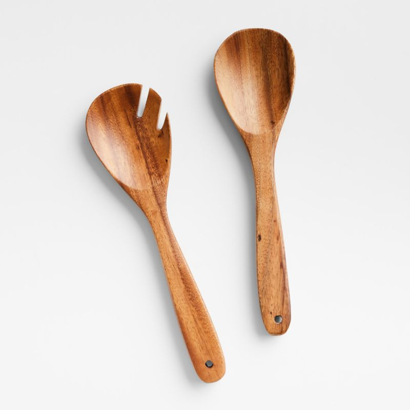 Tondo Acacia Servers, Set of 2 + Reviews | Crate & Barrel | Crate & Barrel
