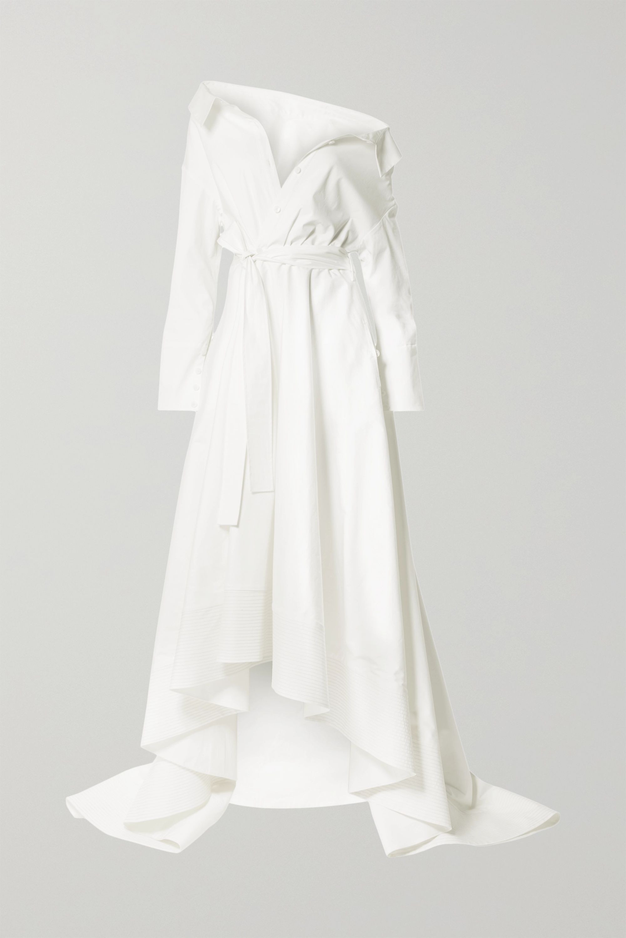 Ivory Lou off-the-shoulder cotton-blend poplin gown | Danielle Frankel | NET-A-PORTER | NET-A-PORTER (UK & EU)