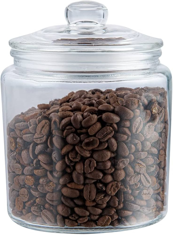 Restaurantware Vetri 0.2 Gallon Glass Storage Jar 1 Dishwashable Glass Cookie Jar - Airtight Seal... | Amazon (US)