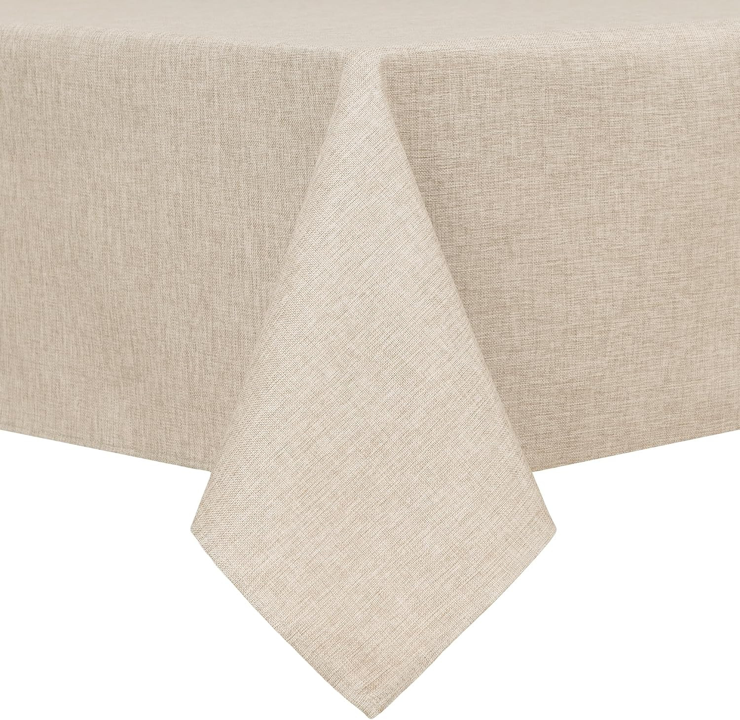 Hiasan Beige Faux Linen Rectangle Tablecloth 54 x 80 Inch for Dining Room | Amazon (US)
