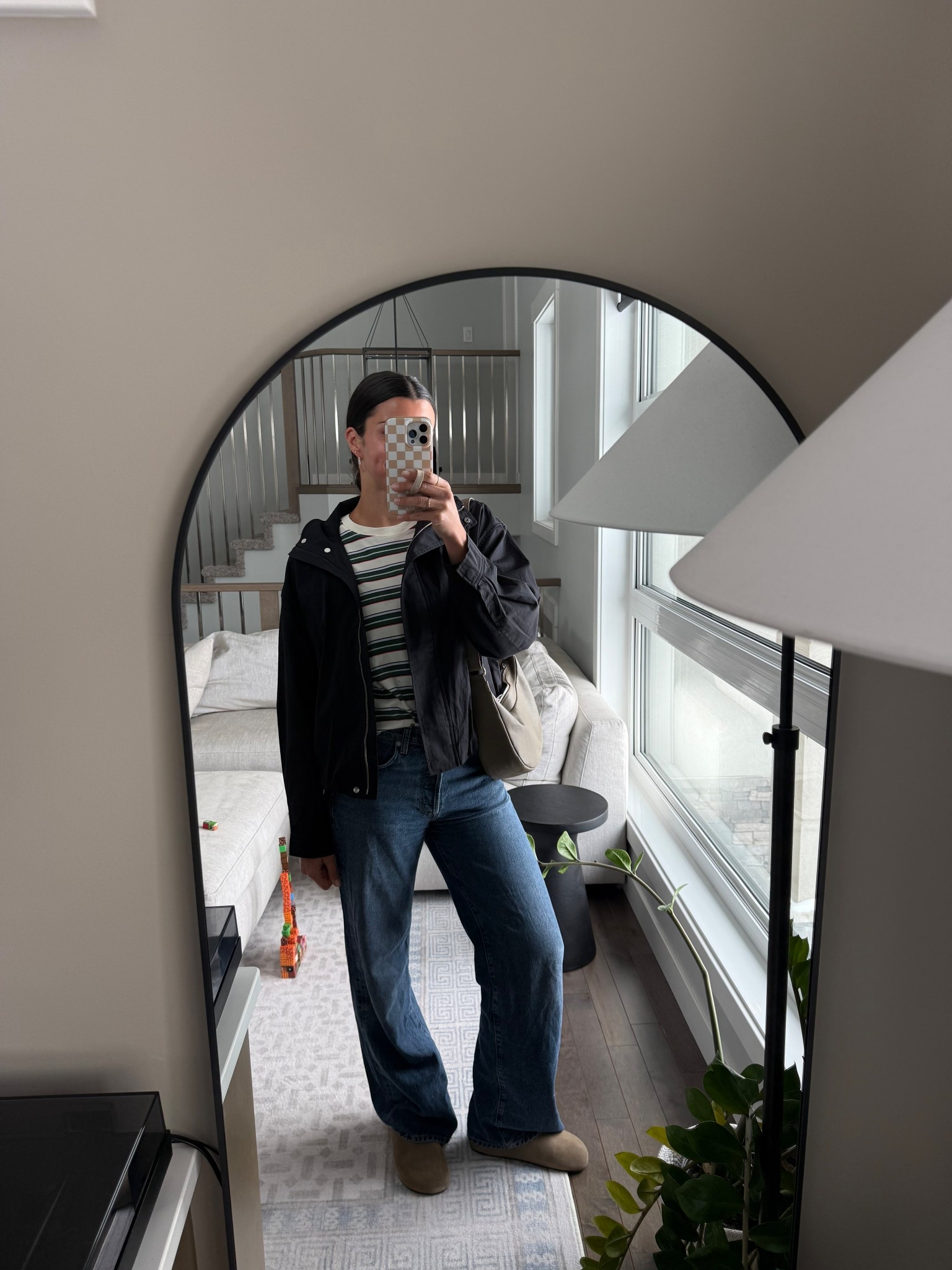 Love this spring outfit ! Wearing a medium
Top, small jacket, size 27 jeans! Clogs are tts 

#LTKcanada #LTKjeans