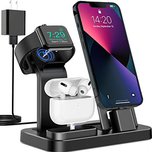 3 in 1 Charging Station for Apple Products, Removable Charging Stand for iPhone Series AirPods Pro/3 | Amazon (US)