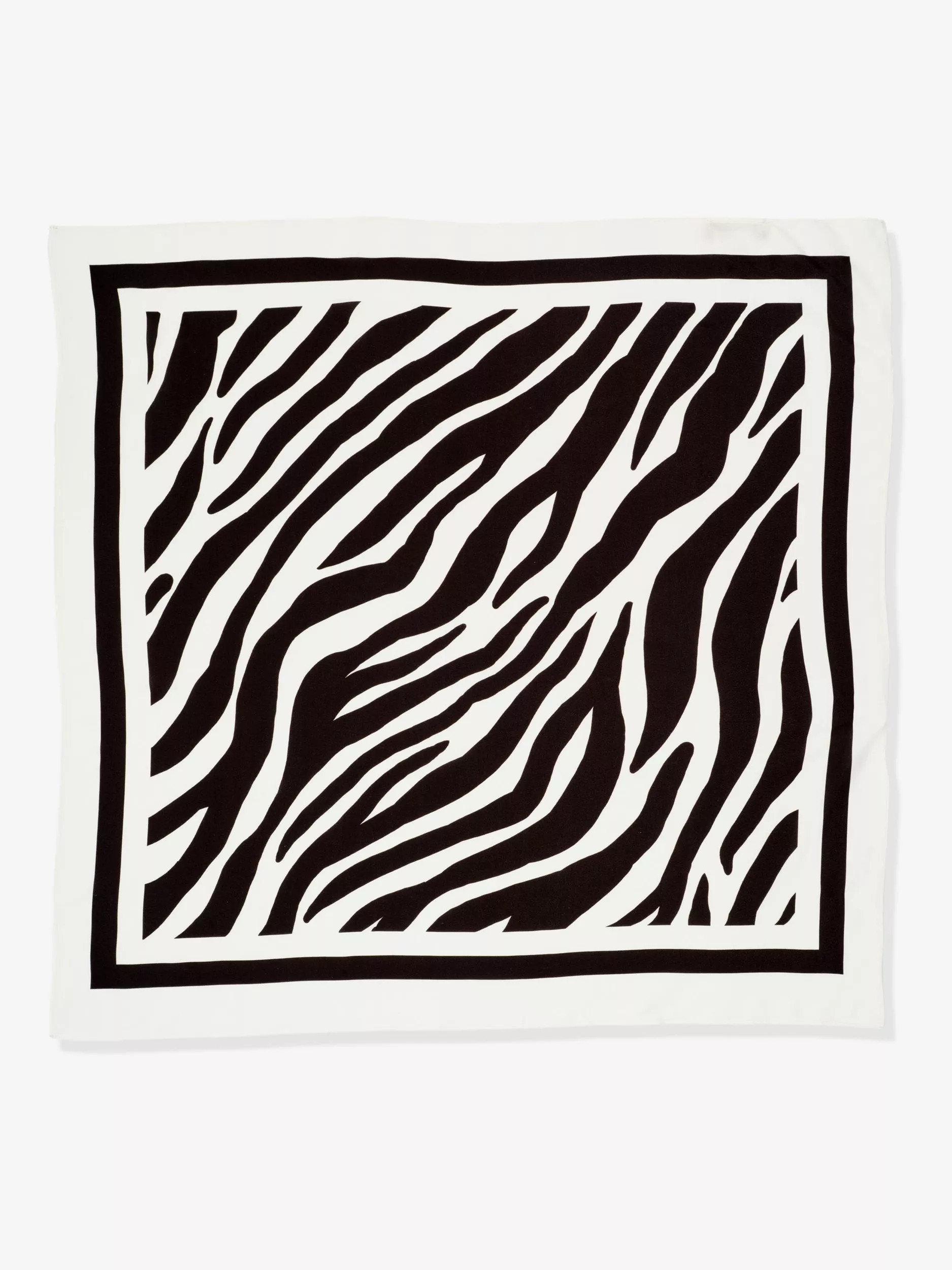 Mint Velvet Zoe Zebra Print Satin Square Scarf, Black | John Lewis (UK)
