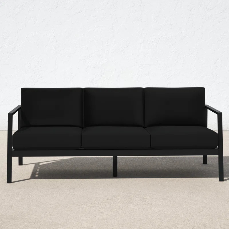 Holland 75” Aluminum Outdoor Sofa with Sunbrella Cushions | Wayfair North America