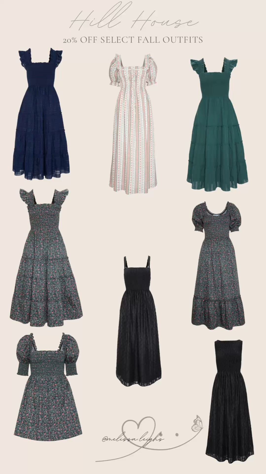 Hill house fall sale - select items 20% off 

Grandmillinneal style, fall wedding guest dress, fall outfit, fall dresses, smocked dress, midi dress, nap dress, under $200 dresses classic style, effortless style, casual outfit, everyday outfit, office outfit 

#LTKWedding #LTKSaleAlert #LTKSeasonal