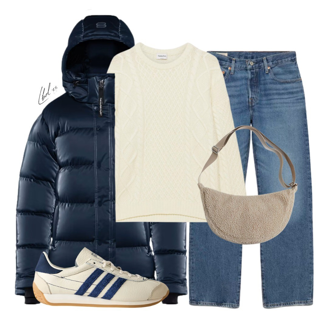 Effortlessly cozy, endlessly cool. ✨ This winter look has all the staples you need for the season—classic jeans, a bold puffer, and retro vibes. 🖤#ootdinspo #winterfashion #cozystyle #minimalwardrobe #retrostyle #everydaylook #fashionfinds #aritziastylecozy outfits, winter outfit inspo, casual winter looks, puffers for winter, classic denim style, capsule wardrobe ideas, effortless style, retro sneakers, adidas outfits, winter wardrobe essentials, chic cold-weather looks, layered fashion, minimalist style, neutral fashion, sherpa bag trend, casual cozy outfits, everyday winter style, high gloss puffer, 90s denim trend, cozy and cute looks, textured knitwear, winter layers, fashion inspo 2024, casual chic vibes, comfy and stylish, pinterest fashion board.

#LTKcanada #LTKgiftguide #LTKwinter