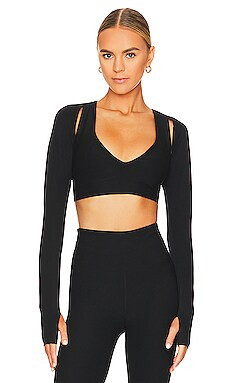 YEAR OF OURS Stretch Shrug in Heather Black from Revolve.com | Revolve Clothing (Global)