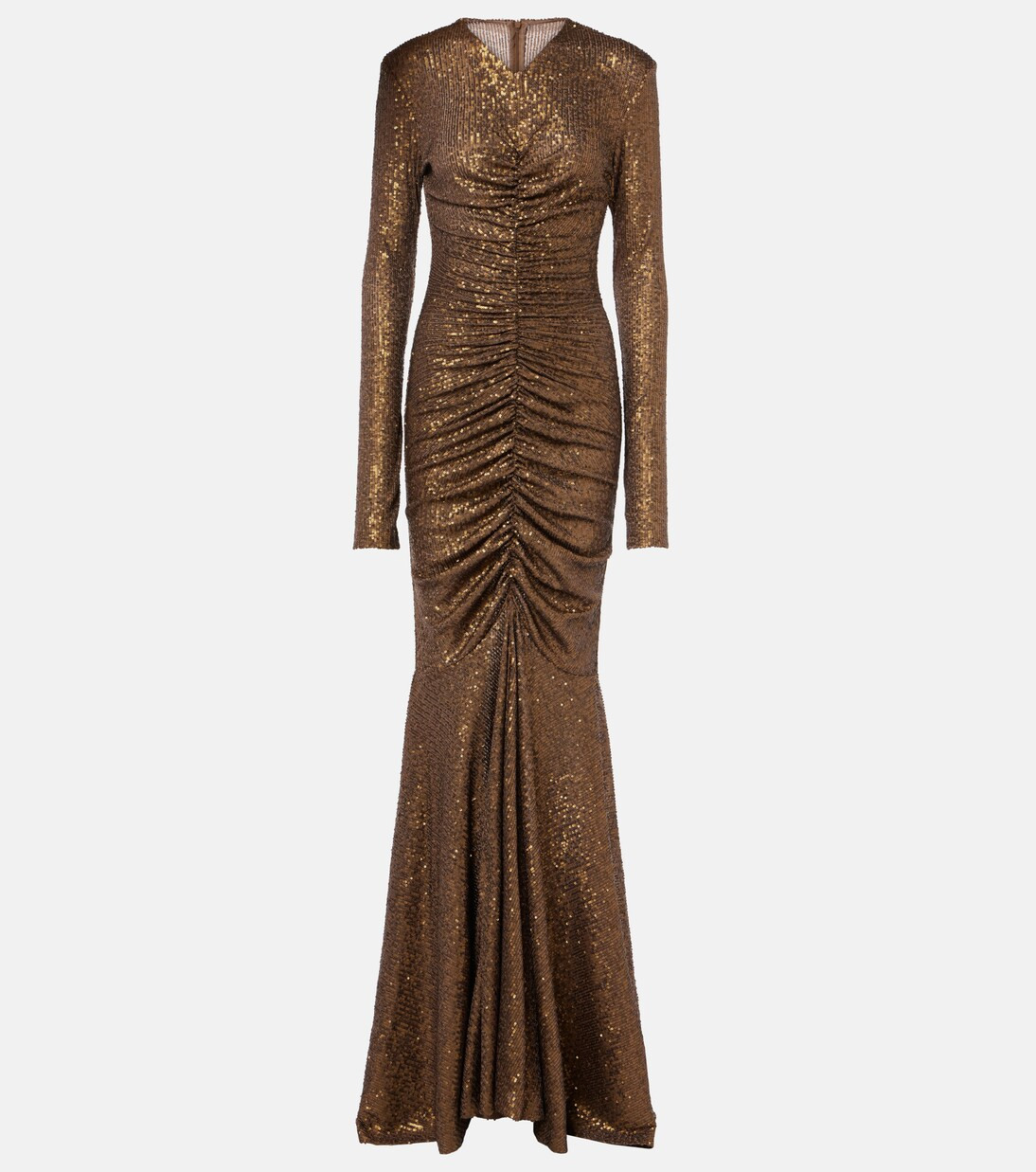 Sequined ruched gown | Mytheresa (UK)