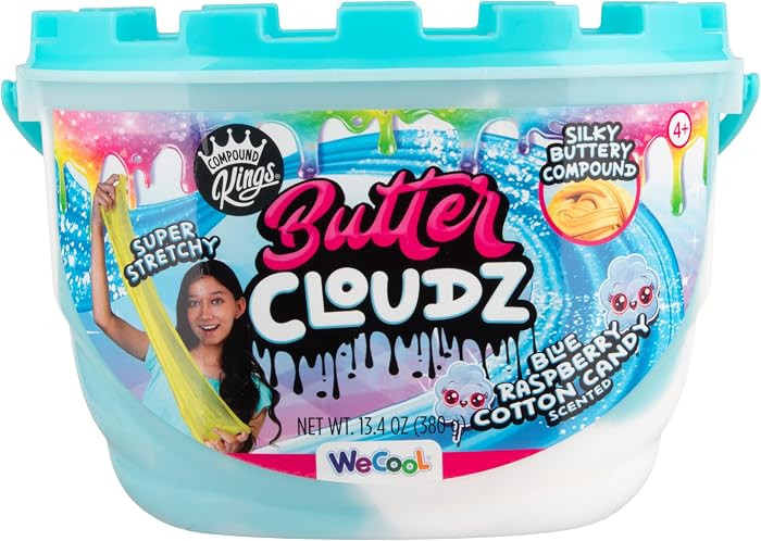 Compound Kings Butter Cloudz Slime Bucket, Blue Raspberry Scented | Amazon (US)